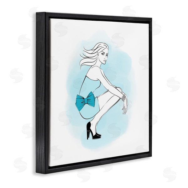 Stupell Industries Martina Pavlova | Girl With Blue Bow