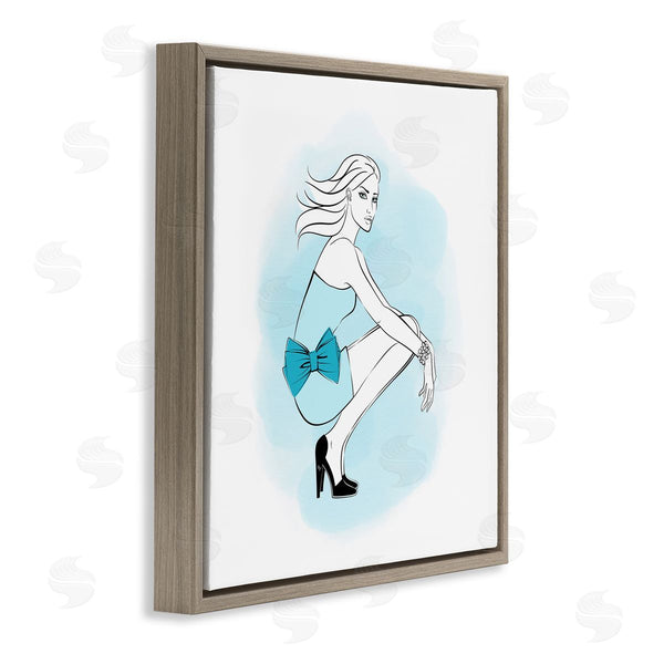 Stupell Industries Martina Pavlova | Girl With Blue Bow