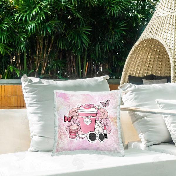 Stupell Industries Martina Pavlova | Glam Coffee & Peonies Printed Throw Pillow