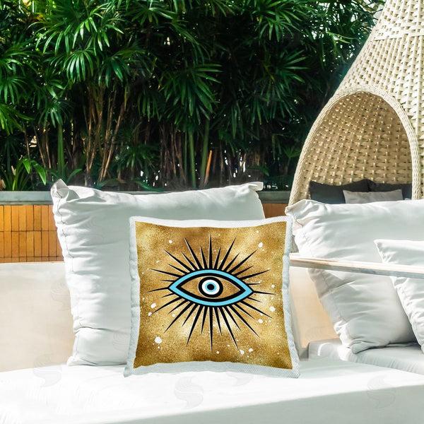 Stupell Industries Martina Pavlova | Glam Evil Eye Pattern Printed Throw Pillow