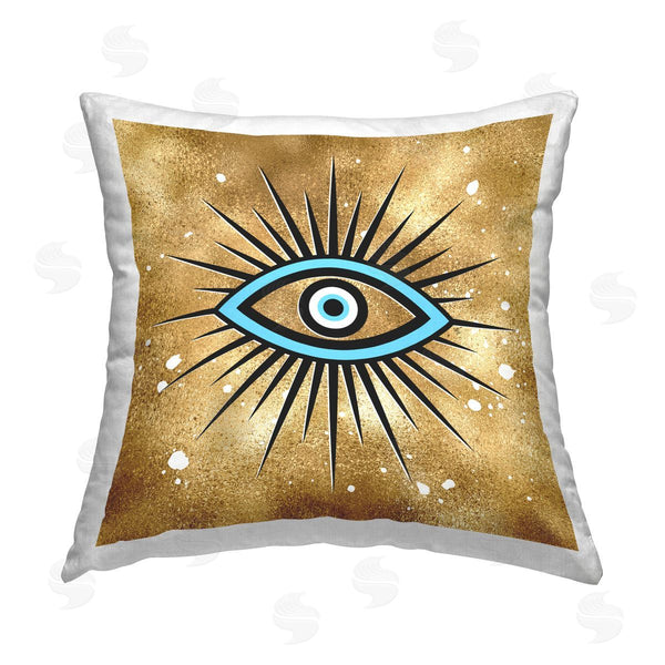 stupell industries Martina Pavlova | Glam Evil Eye Pattern Printed Throw Pillow