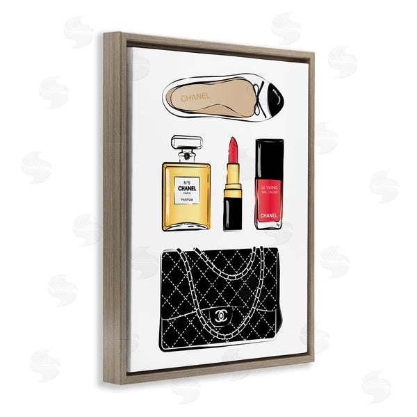 Stupell Industries Martina Pavlova | Glam Fashion Accessories Red Cosmetic