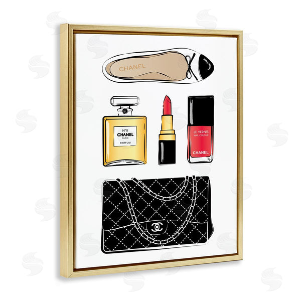 Stupell Industries Martina Pavlova | Glam Fashion Accessories Red Cosmetic