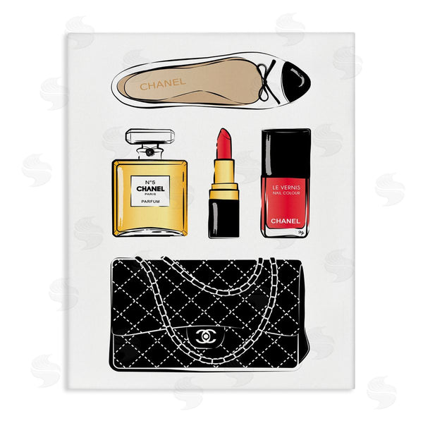 stupell industries Martina Pavlova | Glam Fashion Accessories Red Cosmetic