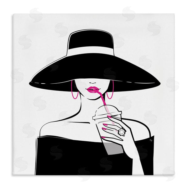 stupell industries Martina Pavlova | Glam Girl & Iced Coffee Wall Art