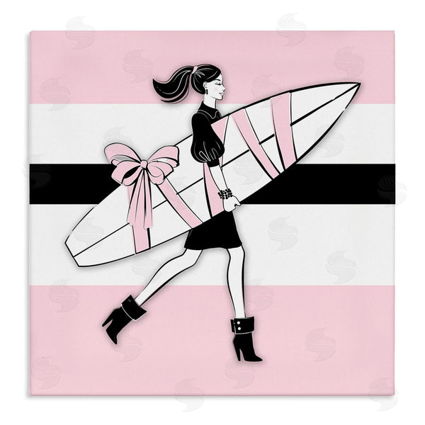 stupell industries Martina Pavlova | Glam Girl With Surfboard