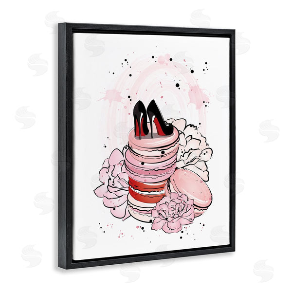 Stupell Industries Martina Pavlova | Glam Heels On Pink Macarons