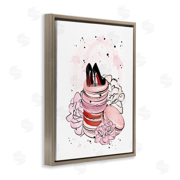 Stupell Industries Martina Pavlova | Glam Heels On Pink Macarons