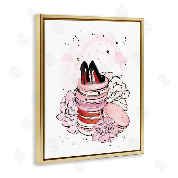 Stupell Industries Martina Pavlova | Glam Heels On Pink Macarons