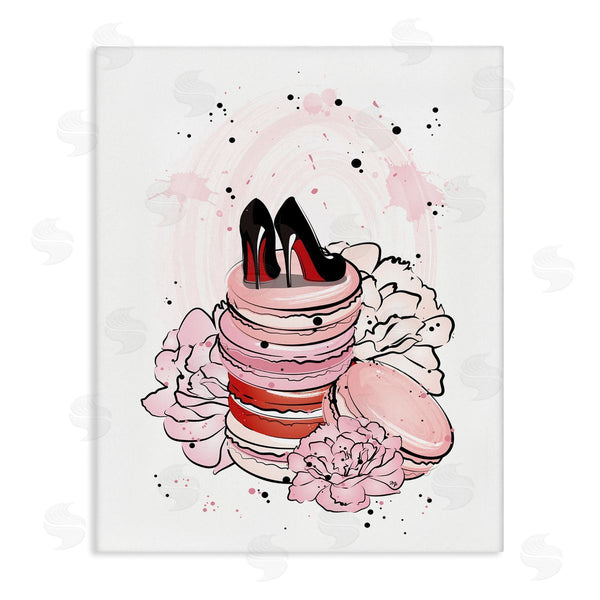 stupell industries Martina Pavlova | Glam Heels on Pink Macarons