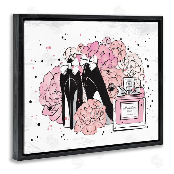 Stupell Industries Martina Pavlova | Glam Pink Peonies Bow Heels