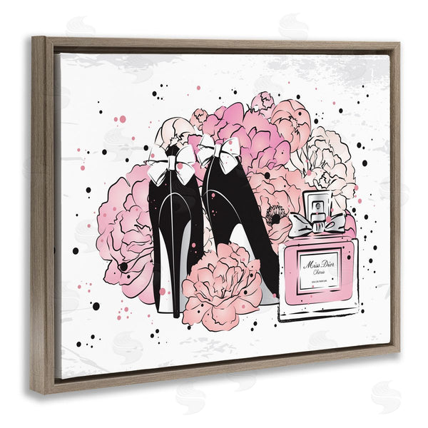 Stupell Industries Martina Pavlova | Glam Pink Peonies Bow Heels