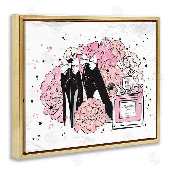 Stupell Industries Martina Pavlova | Glam Pink Peonies Bow Heels