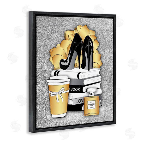 Stupell Industries Martina Pavlova | Gold And Black Glam Books