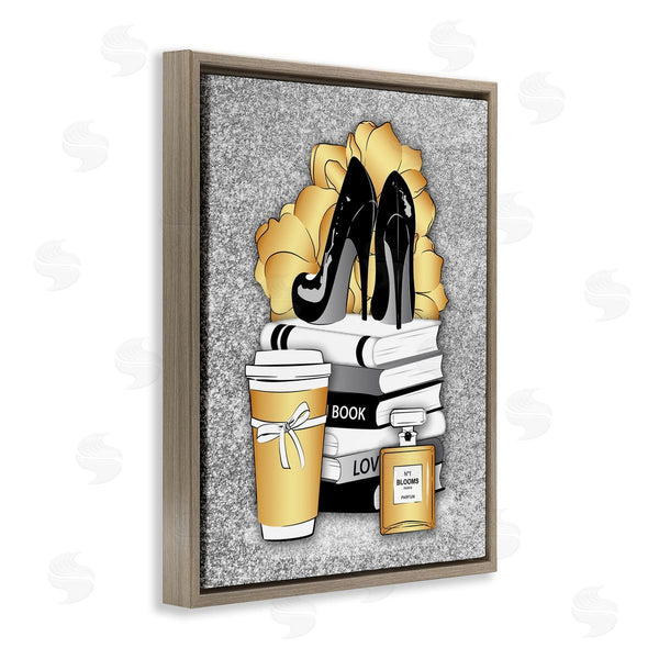 Stupell Industries Martina Pavlova | Gold And Black Glam Books
