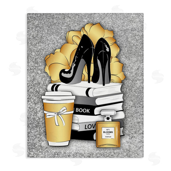 stupell industries Martina Pavlova | Gold and Black Glam Books