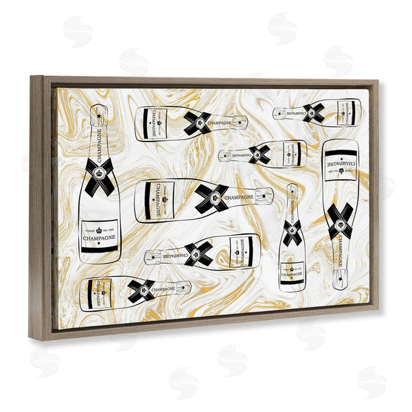 Stupell Industries Martina Pavlova | Gold Streaked Champagne Wall Art