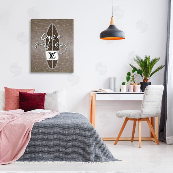 Stupell Industries Martina Pavlova | Gone Surfing Glam Phrase Wall Art