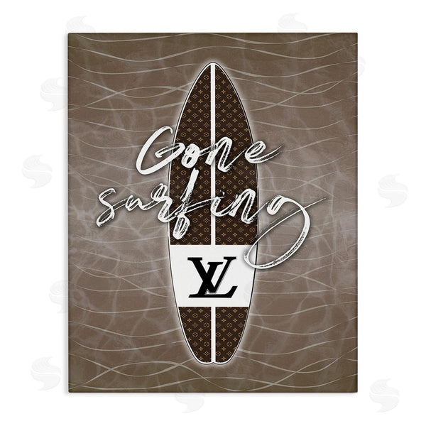 stupell industries Martina Pavlova | Gone Surfing Glam Phrase Wall Art