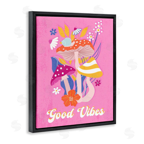 Stupell Industries Martina Pavlova | Good Vibes Retro Mushrooms Wall Art