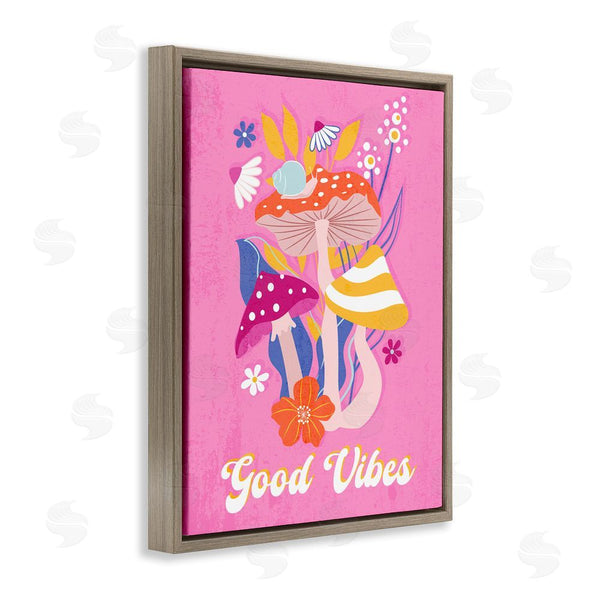 Stupell Industries Martina Pavlova | Good Vibes Retro Mushrooms Wall Art