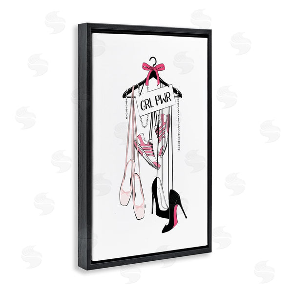 Stupell Industries Martina Pavlova | Grl Pwr Hanging Shoes