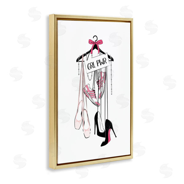 Stupell Industries Martina Pavlova | Grl Pwr Hanging Shoes