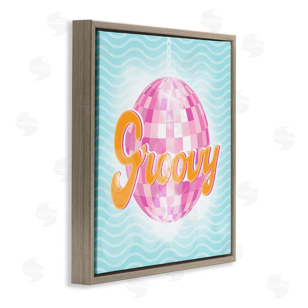 Stupell Industries Martina Pavlova | Groovy Retro Disco Ball Stripes Wall Art
