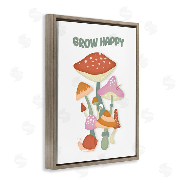 Stupell Industries Martina Pavlova | Grow Happy Retro Mushrooms Wall Art