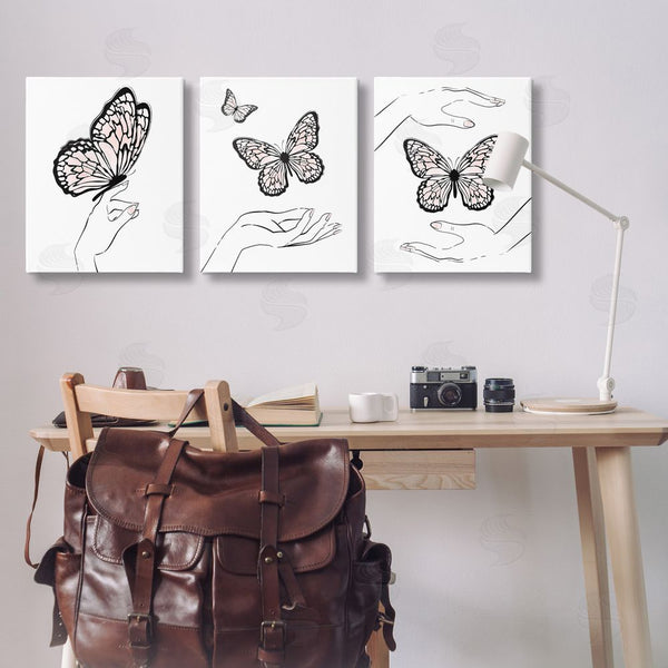 Stupell Industries Martina Pavlova | Hands With Butterflies Wall Art