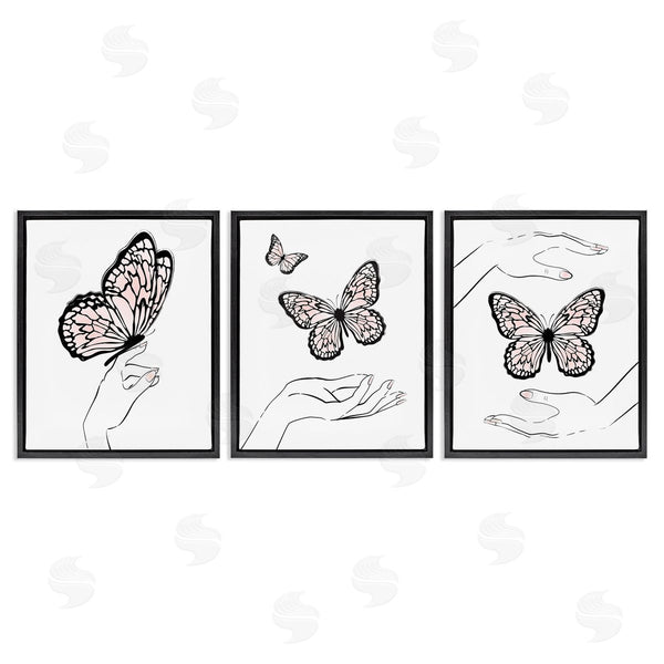Stupell Industries Martina Pavlova | Hands With Butterflies Wall Art