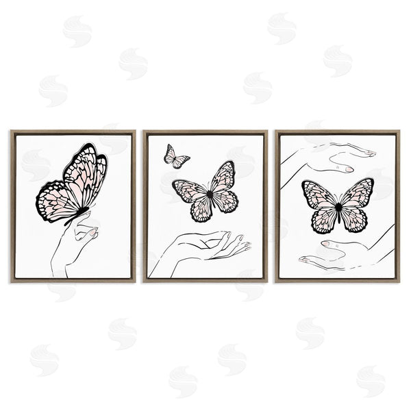 Stupell Industries Martina Pavlova | Hands With Butterflies Wall Art