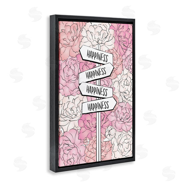 Stupell Industries Martina Pavlova | Happiness Sign On Flowers