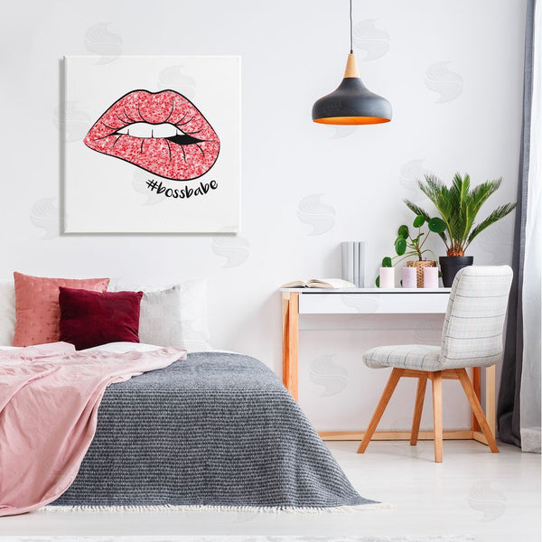 Stupell Industries Martina Pavlova | Hashtag Bossbabe Glam Lips Wall Art