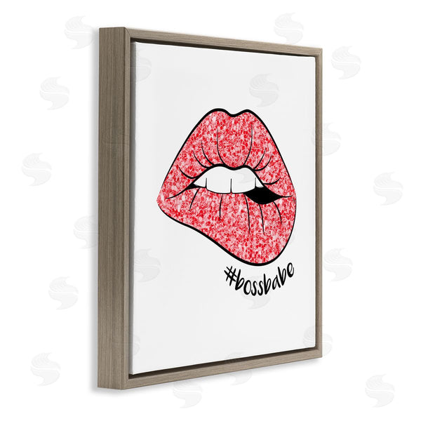 Stupell Industries Martina Pavlova | Hashtag Bossbabe Glam Lips Wall Art