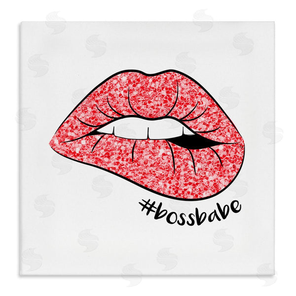 stupell industries Martina Pavlova | Hashtag Bossbabe Glam Lips Wall Art