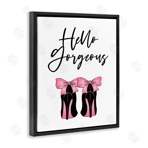 Stupell Industries Martina Pavlova | Hello Gorgeous Pink Bow Heels Wall Art