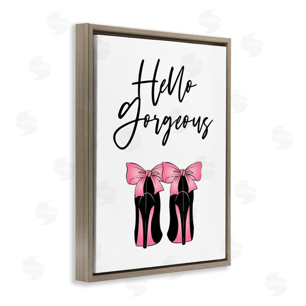Stupell Industries Martina Pavlova | Hello Gorgeous Pink Bow Heels Wall Art