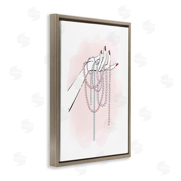 Stupell Industries Martina Pavlova | Holding Beaded Jewelry