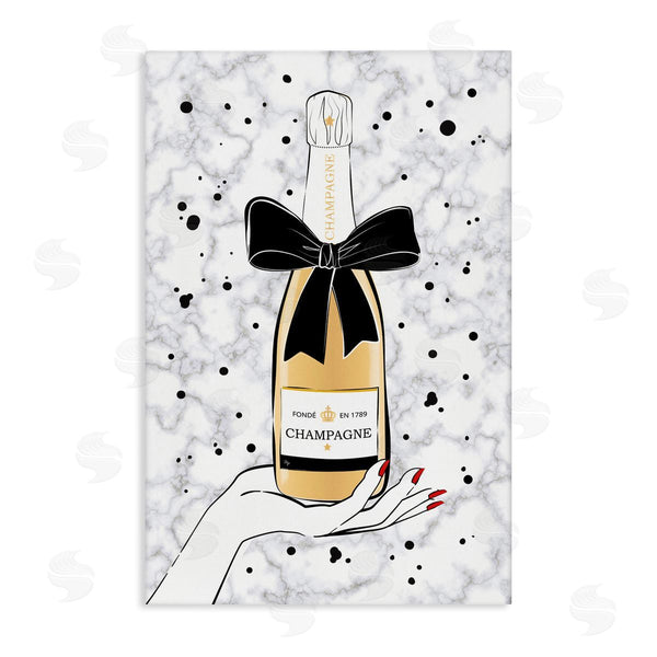 stupell industries Martina Pavlova | Holding Champagne Bottle