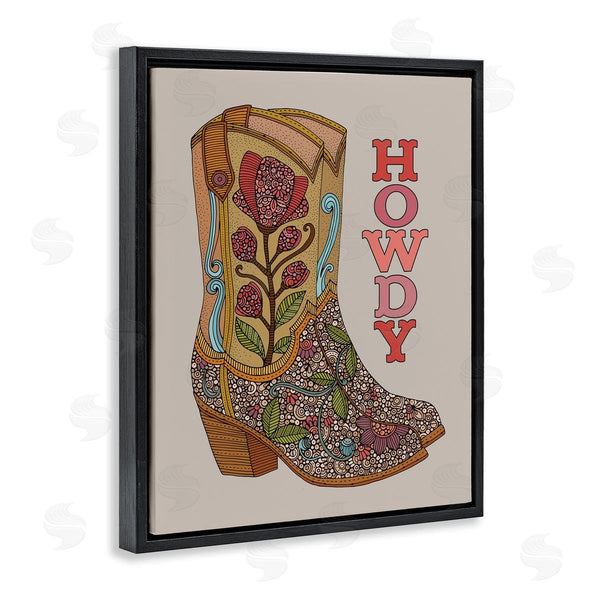 Stupell Industries Martina Pavlova | Howdy Cowboy Boots