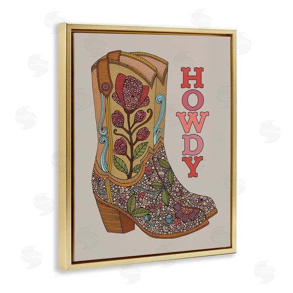 Stupell Industries Martina Pavlova | Howdy Cowboy Boots