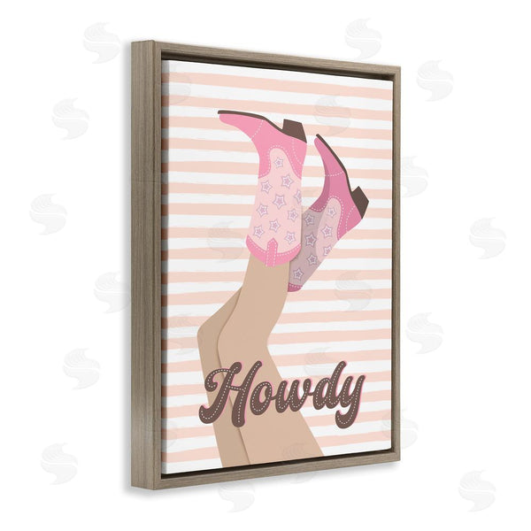 Stupell Industries Martina Pavlova | Howdy Cowgirl On Stripes Wall Art