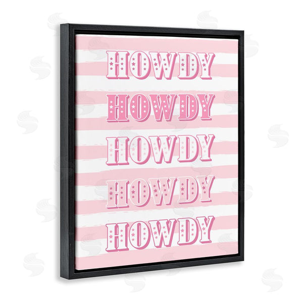 Stupell Industries Martina Pavlova | Howdy Pink & White Stripes Wall Art