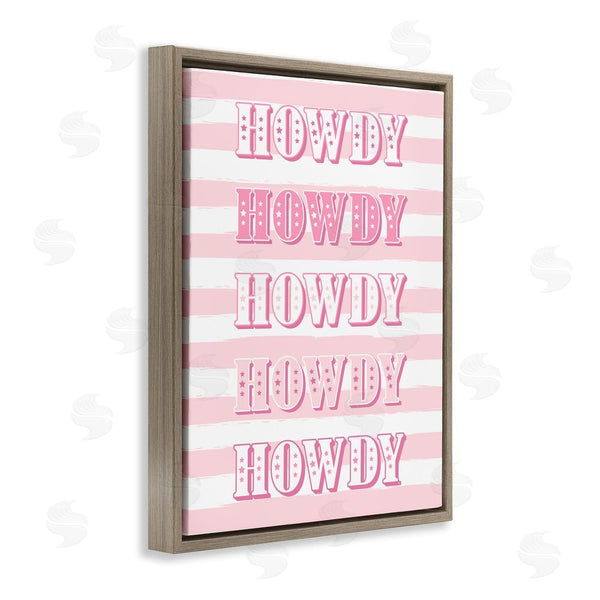 Stupell Industries Martina Pavlova | Howdy Pink & White Stripes Wall Art