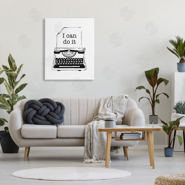 Stupell Industries Martina Pavlova | I Can Do It Typewriter Wall Art