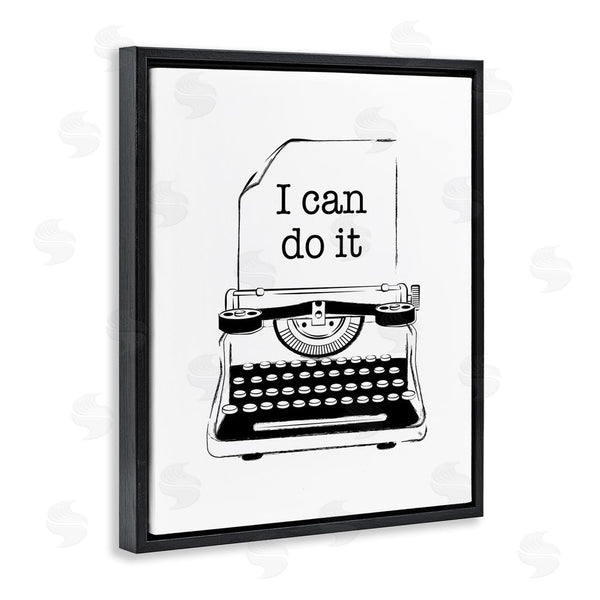 Stupell Industries Martina Pavlova | I Can Do It Typewriter Wall Art