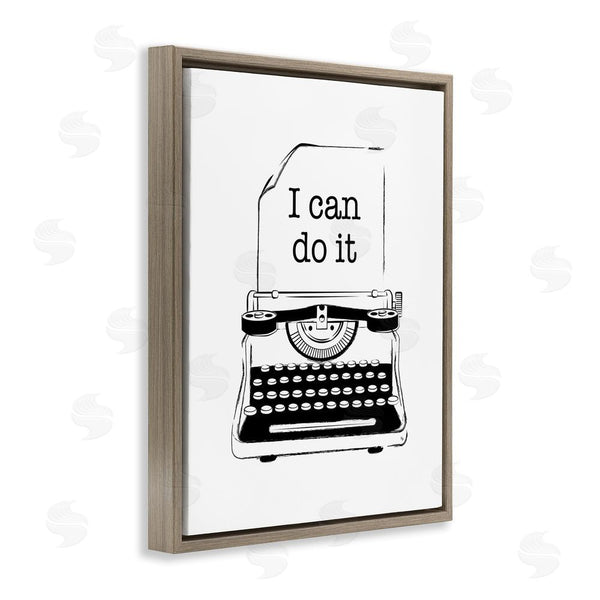Stupell Industries Martina Pavlova | I Can Do It Typewriter Wall Art
