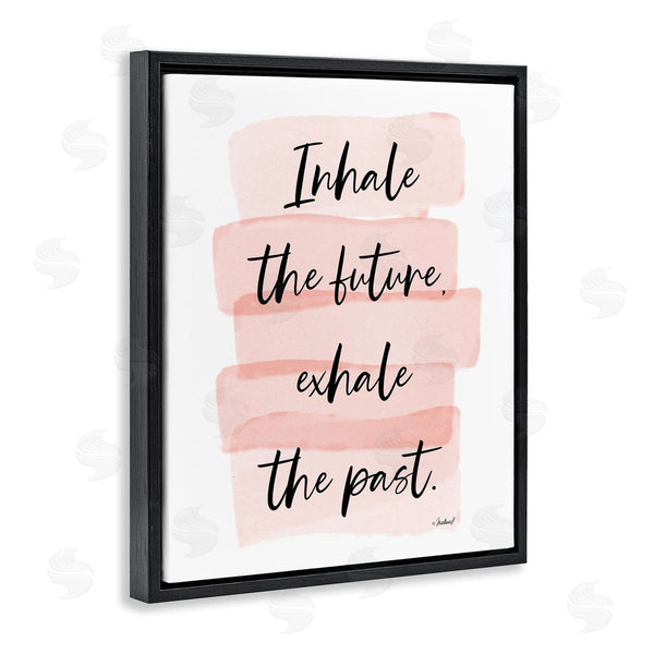 Stupell Industries Martina Pavlova | Inhale The Future Glamorous Pink Watercolor Stripes Wall Art