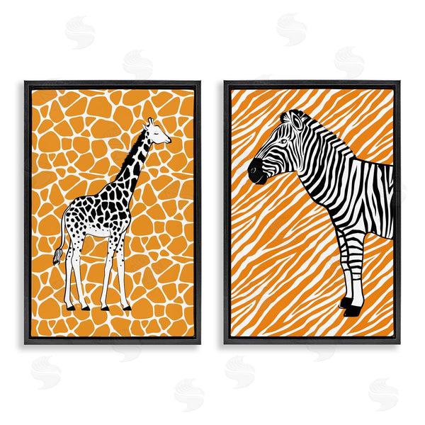 Stupell Industries Martina Pavlova | Jungle Animals On Orange Wall Art